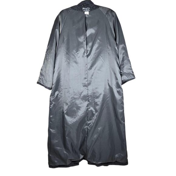 Henig Furs Wool Mohair Long Coat Gray Brushed Button Front Overcoat Womens 10 - Picture 13 of 15